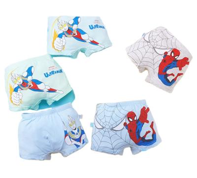 China Breathable Boxer Briefs Cute Cheap Funny Printing Children's Waistband Boxer Briefs Elastic Underwear Boys Breathable Briefs for sale