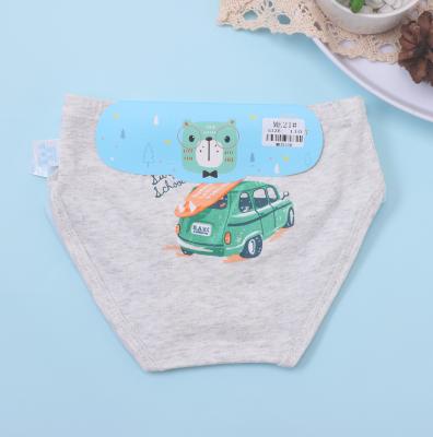 China Breathable Custom Organic Cotton Breathable Print Knitted Cartoon Character Kids Boys Briefs Underwear for sale