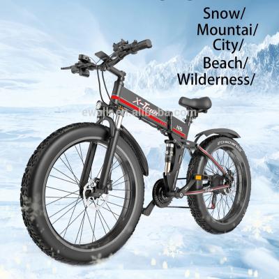 China X-Tron manufacturer 26inch luxury fat tire 1000w high power brushless electric bicycle for sale for sale