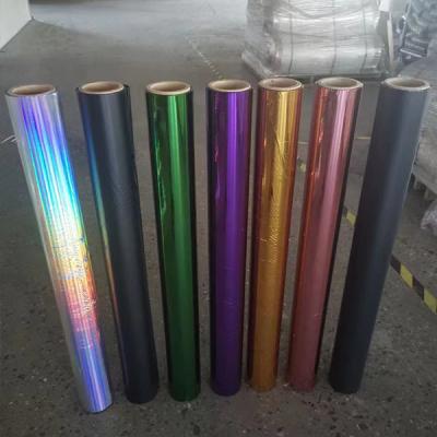 China Color Red Metalized Mylar Film , silver Gold Metalized Pet Film 12mic For  Laminates In Paper And Box Linings for sale