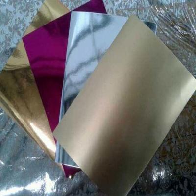 China Silver And Golden Foil Paper Food Wrapping Paper Aluminum Foil Backed Paper for sale