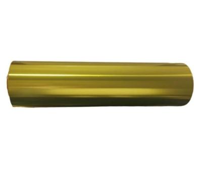 China Glossy Polyester Gold Aluminized Film, PET Gold Film  For Artcraft And Paper Laminated for sale