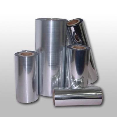 China 25um Vacuum Metalized CPP Film , Silver Printed Packaging Film for sale