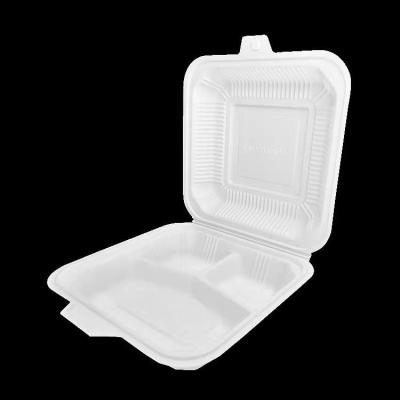 Cina Contenitore eliminabile degradabile Bento Clamshell Lunch Box di amido di mais dei pp in vendita