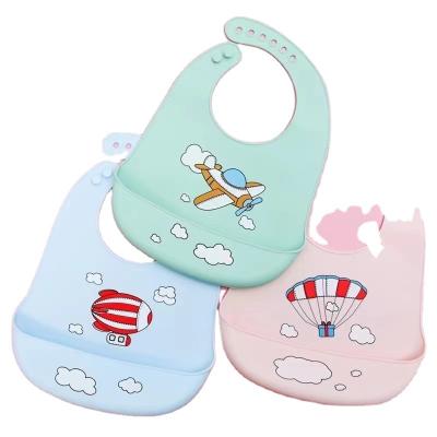 China 2022 Design 2022 BPA Free Cute Custom Silicone Bib Waterproof Silicone Bib for sale