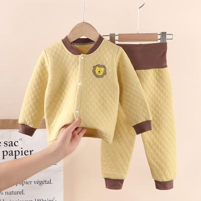 China 2021 Winter New Thermal Baby Clothes Cotton 2pcs Toddler Pajamas Underwear Baby Clothing Set for sale