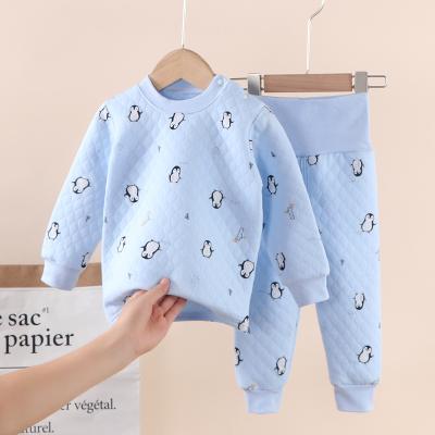 China Wholesale 100% Cotton Winter 2pcs Thermal Baby Clothes Sets Underwear Custom for sale