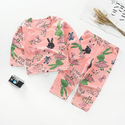 China New Summer Children Girls Cotton Pajamas Kids Homewear Cartoon Baby Pajamas Anti-Shrink Sets for sale