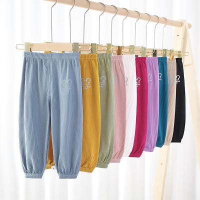 China Korean Version Chenille Spring 2021 Boys' Sports Pants Girls Bloomers Children's Anti-mosquito Pants and Summer New Children's Clothing for sale