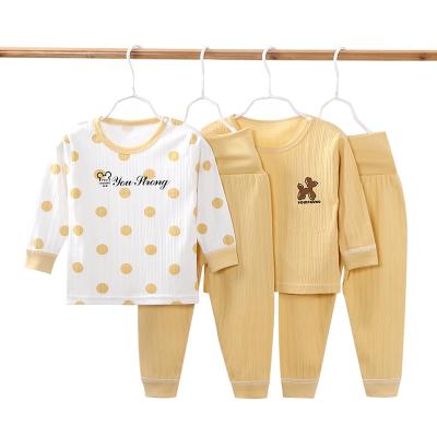 China 2021 Breathable Autumn Winter Children's Underwear Suits Home Baby Clothes Girls Boys Clothing Set Kids Sleepwear Baby Cotton Pajamas for sale