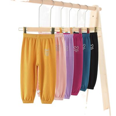 China Color Fade Proof Spring Summer Breathable Baby Pants Casual Kids Mosquito Pants Kids Pants For Boys Girls Children Trousers for sale