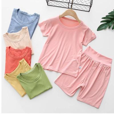 China Summer Anti-Shrink Baby Clothes Kids Half Sleeves Pajamas Baby Clothes Sets Infant Sleepwear Factory Outlet for sale