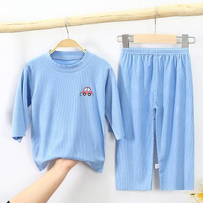 China 2021 Anti-Shrink Baby Clothes Toddler Clothes Boys Girls Clothes Sets Short Sleeves Clothing Sets Home Wear Pajamas Suit for sale