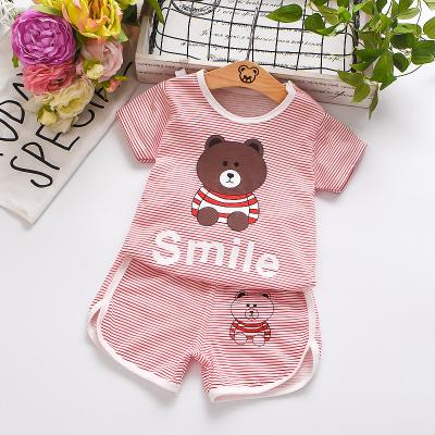 China Wholesale Anti-Shrink Baby Clothes Set 2 Pieces Kids Clothes Suits Short Sleeve T-shirt And Pants for sale