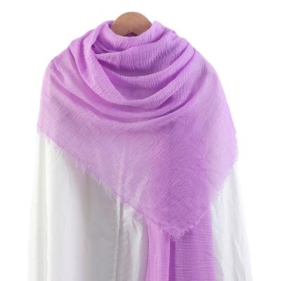 China Malaysia factory solid color long scarf woman chiffon hijab turban scarf professional chiffon scarf and shalw scarf wholesale supplier for sale