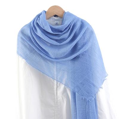 China High quality cheap custom made silk cotton long scarf solid color long scarf muslim women scarf with high quality and best price for sale