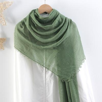 China Hot Selling Solid Color Long Scarf New Products Women Muslim Headscarf Ethnic Headscarf For Women With Good After-sale Service for sale