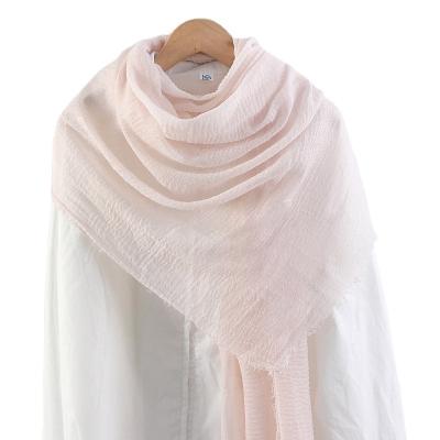 China Cheap High Quality Solid Color Long Scarf Scarf For Women Scarf Silk Cotton Custom Logo Scarf With Factory Direct Sale Price for sale