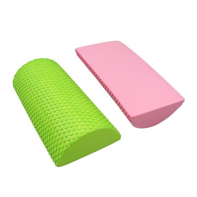 China Wholesale High Density Colorful Yoga Exercise Half Round Soft Roller EVA Foam Yoga Roller Fitness Pilates for sale