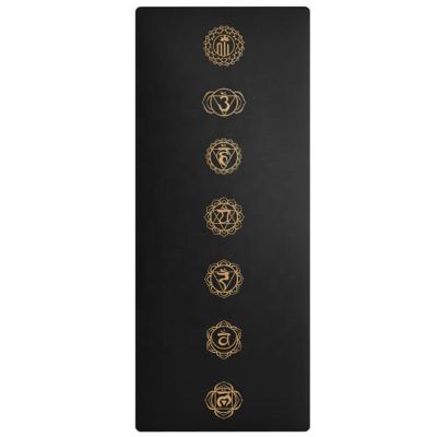 China Non-slip line 5mm mat fitness non-slip natural rubber PU yoga mat position local luxury mat for sale