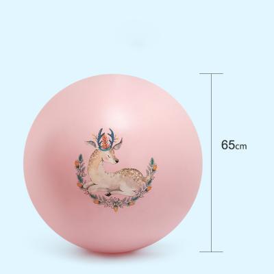 China Round Fitness Balls Yoga Ball Thickened Explosion-proof Exercise Gym Pilates Equipment Home Balance Ball for sale