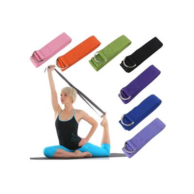 China Wholesale Customized Eco-friendly Logo Stretching Yoga Poses Adjustable Stretch Strap Yoga Stretch Strap for sale