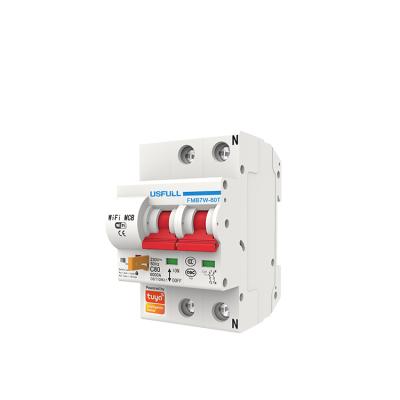 China USFULL wifi breaker circuit breaker switch MCB smart remote switch FMB7W-80T for sale