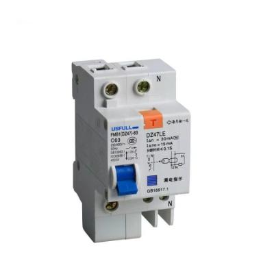 China DZ47LE RCCB 30mA 100mA Leakage Breaker Current Residual Device Circuit Breaker DZ47LE for sale