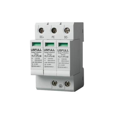 China High Quality DC SPD DC Surge Protector Type2 2P 3P 800VDC Device Surge Arrester FLY1-PV-C40 for sale