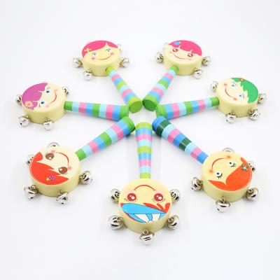 China Toy Cute Chinese Traditional Rattle Safe Blessed Bell Rattle Drum for sale