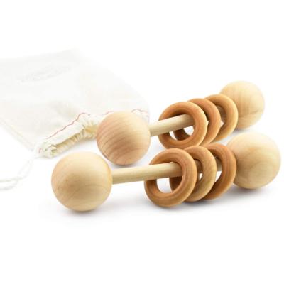 China Safe Organic Wooden Montessori Styled Baby Rattle By Homi Baby - Perfect Grabbing Teether Toy For Toddlers for sale