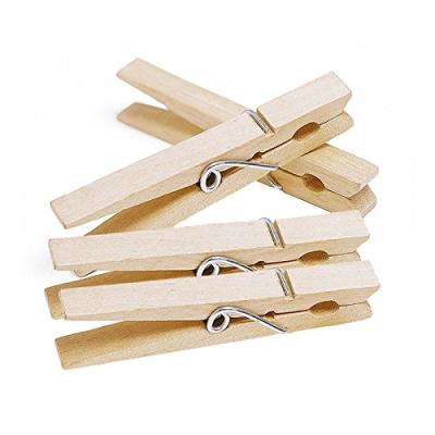 China 20pcs 8.2cm Nature Decorative Bamboo Clothes Peg Clips Clothspin Eco-Friendly Heavy Duty Wooden Clothespins Safe Laundry for sale