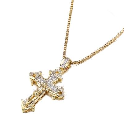 China Hip Hop Jasen Jewelry Brass Plating Gold Pendant Cross Pendants For Man for sale