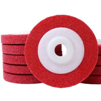 China High efficiency China manufacturer supplies nylon fiber grinding wheel non woven abrasive disc for bench grinder polishing for sale