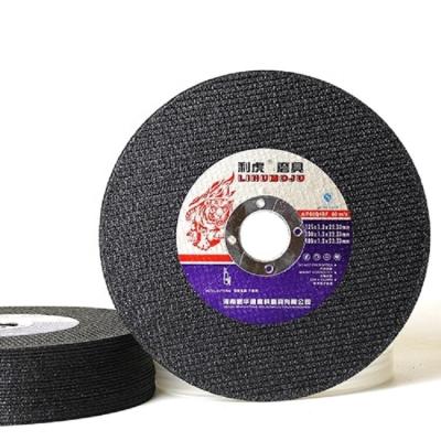 China Durable 5 Inch 1.2mm China Factory Supply Black Round Net Super Thin Double Metal Cutting Disc for sale