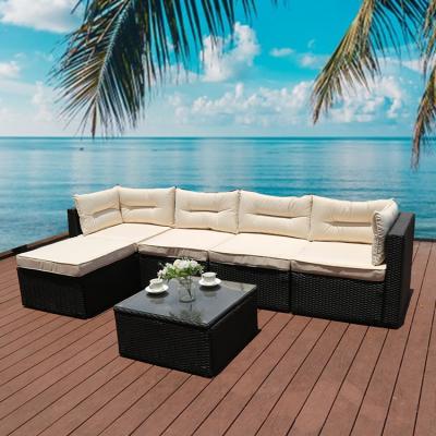 China Modern Popularity All Aluminum Lined With Iron Rattan Corner Furniture Modern Outdoor Sofa for sale