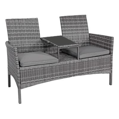 China Modern Outdoor Modern Garden Furniture Double Seat Rattan Casual And Comfortable Chair for sale