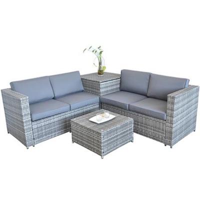 China Modern Fashion High Quality Braided Look With Interesting Color Details Furniture Rattan Living Room Sets for sale