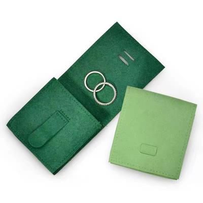 China Eco-friendly Luxury Custom Logo Microfiber Jewelry Pouch Ring Necklace Jewelry Bag Gift Pouch for sale