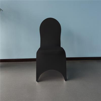 China Simple Wholesale Universal Black Stretch Spandex Banquet Wedding Chair Cover for sale