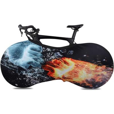 China Wholesale Washable Polyester/Spandex Tire Package Elastic Anti-dust Indoor Custom Bike Cover Bicycle Cover for sale