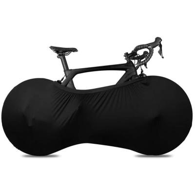 China Polyester / Spandex Bike Wheel Cover Indoor Anti Dust High Elastic Bicycle Wheel Cover for sale