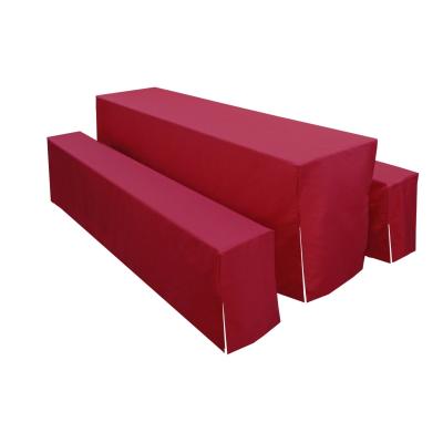 China Factory Price 100% Polyester Single Table Cover Polyester Beer Bench Cover for sale