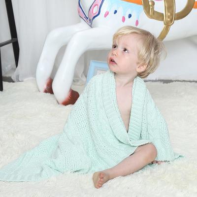 China Wholesale Luxury Large Custom Soft Viable Sleep Kids Knit Knitting Throw Blanket Baby Blankets for sale