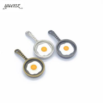 China CLASSIC 3 Color Wholesale Enamel Charms Egg Pot Zinc Alloy Charm For Diy Jewelry Key Chain Pendant 32*17mm W52 for sale