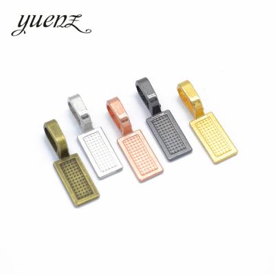 China Vintage 5 Color Rectangular Shovel Charms Metal Charm Pendant For Bracelets Necklace Jewelry Making 26*8mm J337 for sale