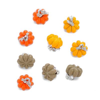 China CLASSIC Halloween Jewelry Painting Pumpkin Charms Food Metal Earring DIY Fashion Jewelry Pendant Accessories 10*11MM W54 for sale