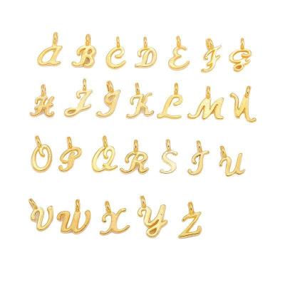 China TRENDY 26pcs A-Z Letter Charms Alphabet Pendants For Bracelet Necklace Crafts Making S117 for sale