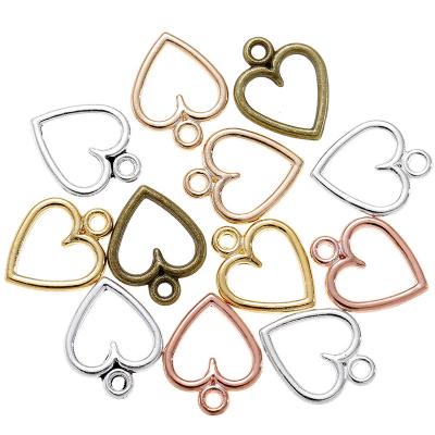 China 300pcs/Bag Romantic Metal Heart Charms For Jewelry Making Love Hearts Charm Pendants DIY Jewelry A117 for sale