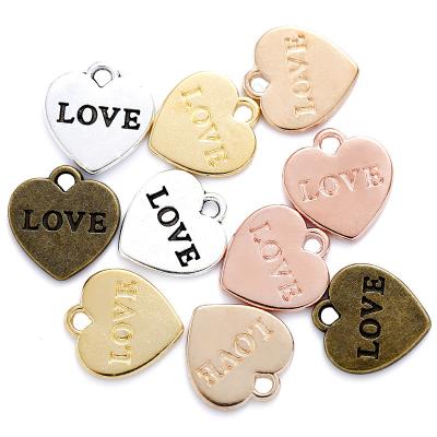 China 200pcs/bag Romantic Popular Love Hearts Letter Alloy Charm Metal Pendant Jewelry Making Gift Diy Jewelry Accessories A119 Wholesale for sale